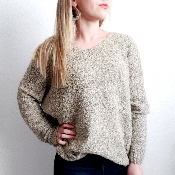 Altar'd State Sweaters - Altard State Cozy Oversized Tan Speckled Sweater
